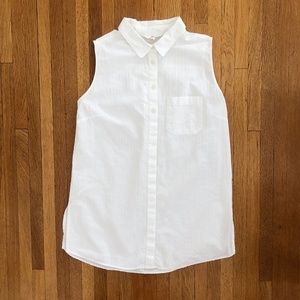 Levi's Joni white cotton sleeveless blouse shirt M